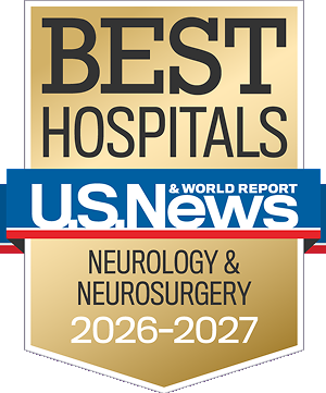 U.S. News & World Report Best Hospitals badge — NYU Langone Health ranked #1 in Neurology & Neurosurgery, 2026-2027